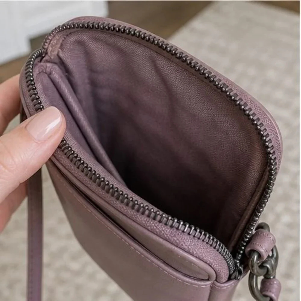 Mauve Faux Leather Bag